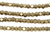 Brass 4.5mm Faceted Cube