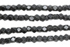 Black Plated Brass 4.5mm Faceted Cube