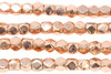 Copper Plated Brass 7mm Faceted Cube