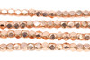 Copper Plated Brass 7mm Faceted Cube