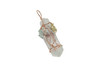 Mixed Gemstones Polished Copper Wire Wrapped 60x20mm Prism Pendant