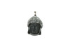 Obsidian Polished 38x30mm Embellished  Buddha Head Pendant