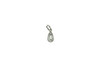 Silver Plated Micro Pave 8x4mm Drop Charm