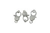 Silver Plated Micro Pave 18x10mm Lobster Clasp