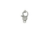 Silver Plated Micro Pave 18x10mm Lobster Clasp