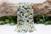 Amazonite Multi Color Polished 8mm Faceted Round