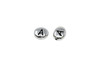 A Alphabet Bead - Rhodium Plated