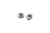White Bronze Plated 6.75x6mm B Alphabet Bead