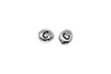 White Bronze Plated 6.75x6mm C Alphabet Bead