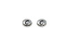 White Bronze Plated 6.75x6mm C Alphabet Bead