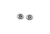 White Bronze Plated 6.75x6mm G Alphabet Bead