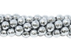 Platinum Plated Hematite Polished 6mm 128 Cut Faceted Round