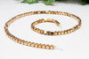 Rose Gold Plated Hematite Polished 4mm Faceted Cube