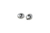 White Bronze Plated 6.75x6mm J Alphabet Bead