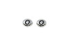 White Bronze Plated 6.75x6mm O Alphabet Bead
