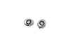 White Bronze Plated 6.75x6mm O Alphabet Bead