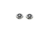 White Bronze Plated 6.75x6mm Q Alphabet Bead