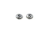 White Bronze Plated 6.75x6mm S Alphabet Bead