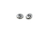 White Bronze Plated 6.75x6mm S Alphabet Bead