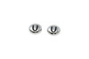 White Bronze Plated 6.75x6mm U Alphabet Bead