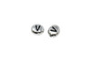 White Bronze Plated 6.75x6mm V Alphabet Bead