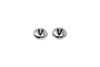 White Bronze Plated 6.75x6mm V Alphabet Bead