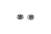 White Bronze Plated 6.75x6mm W Alphabet Bead