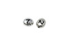 White Bronze Plated 6.75x6mm Z Alphabet Bead