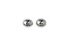 White Bronze Plated 6.75x6mm Z Alphabet Bead