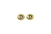 Gold Plated 6.75x6mm D Alphabet Bead