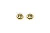 Gold Plated 6.75x6mm H Alphabet Bead
