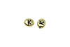 Gold Plated 6.75x6mm K Alphabet Bead