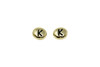 Gold Plated 6.75x6mm K Alphabet Bead