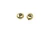 Gold Plated 6.75x6mm P Alphabet Bead