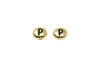 Gold Plated 6.75x6mm P Alphabet Bead