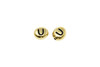 Gold Plated 6.75x6mm U Alphabet Bead