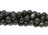 Golden Rainbow Obsidian Polished 10mm Round