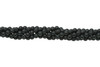 Black Onyx Matte 6mm Round - Sanskrit Etched