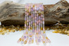 Amethyst, Rose Quartz, and Citrine Polished 8-9x11-12mm Irregular Cuboid