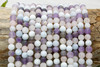 Mix of Amethyst, Rose Quartz, and Aquamarine Matte 6mm Round
