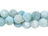 Larimar Polished 9mm Faceted Round