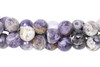 Chevron Amethyst Polished 18mm Faceted Round
