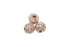 Rose Gold 6mm Micro Pave Round Bead