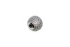 Silver Plated Micro Pave 12mm Round Bead
