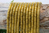 Gold Plated Hematite Polished 3x6mm Rondelle
