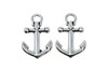 Silver Plated 17.5x27.25mm Large Anchor Charm