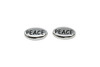White Bronze Plated 10.75x6mm Peace Bead
