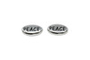 Peace Bead - White Bronze Plated