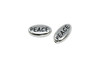 White Bronze Plated 10.75x6mm Peace Bead