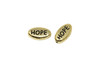 Gold Plated 10.75x6mm Hope Bead